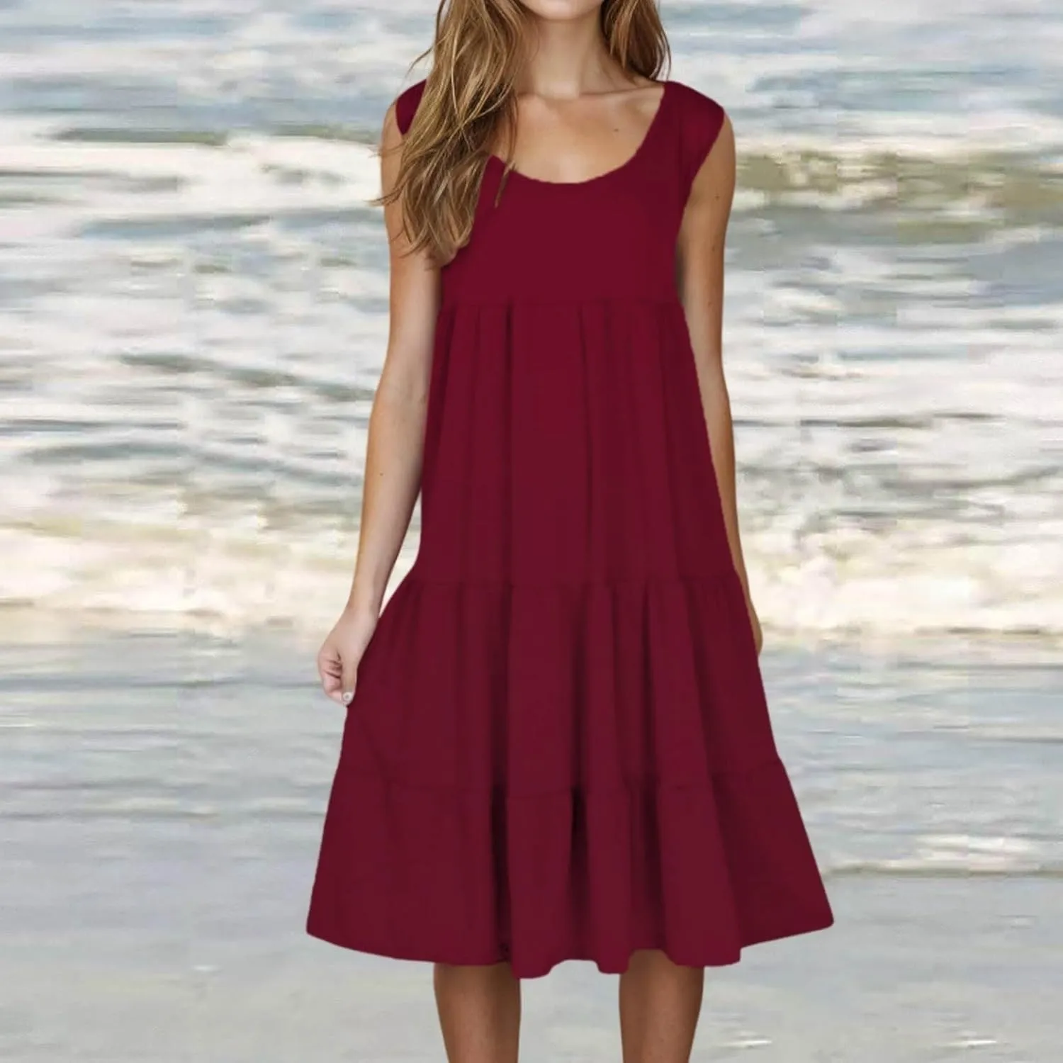Womens Dress Swimsuit Coverup 2025 Vacation Beach Cover Ups Spaghetti Straps Bathing Suit Cover Up Sundress