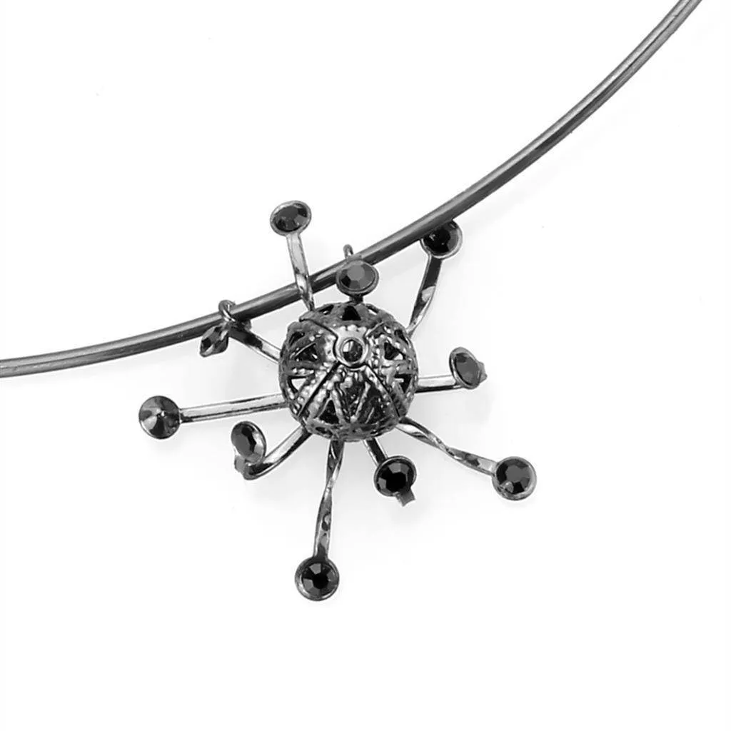 Women's Earrings - LO4726 - Ruthenium White Metal Jewelry