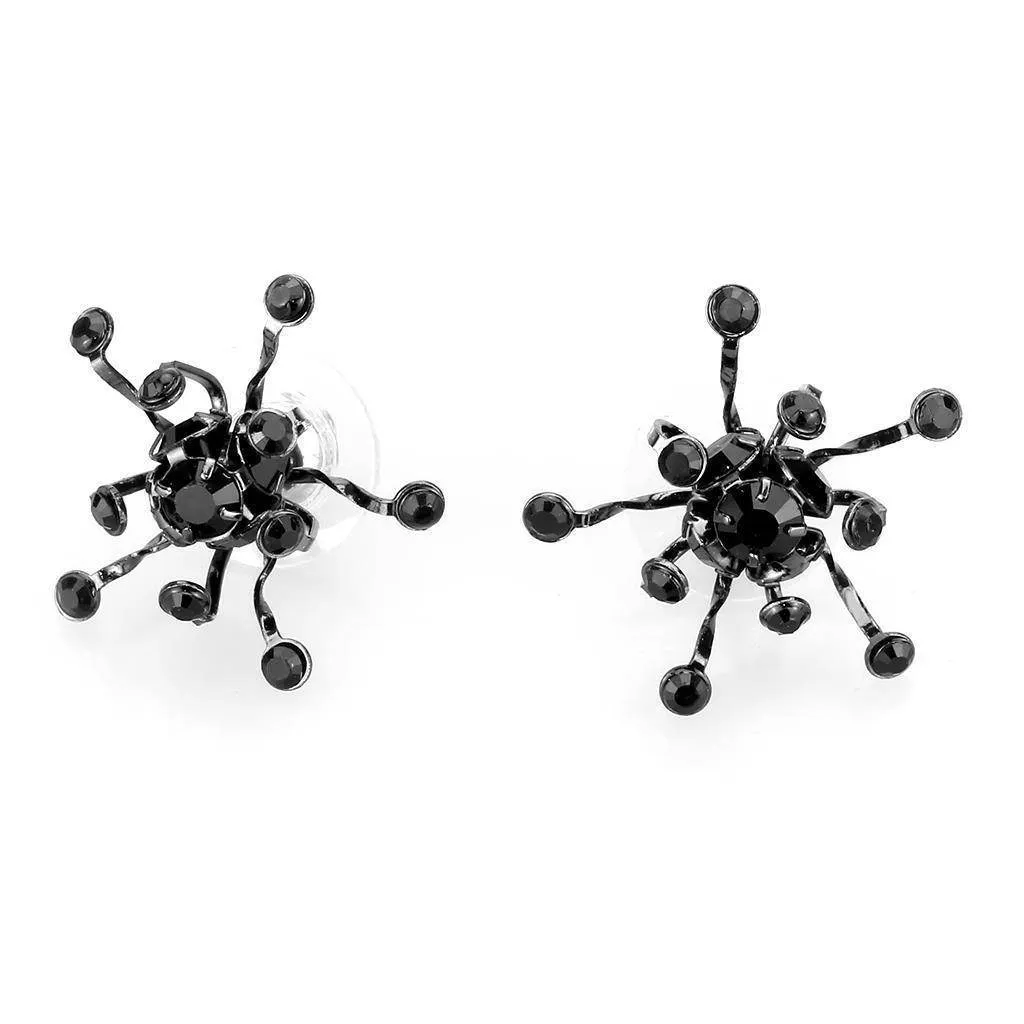 Women's Earrings - LO4726 - Ruthenium White Metal Jewelry