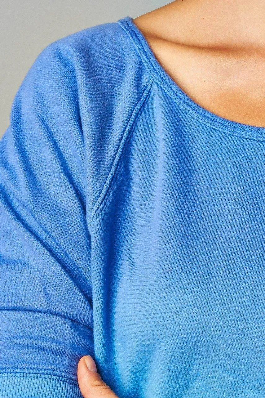 Women's French Terry Long Sleeve Dip Dye Screened