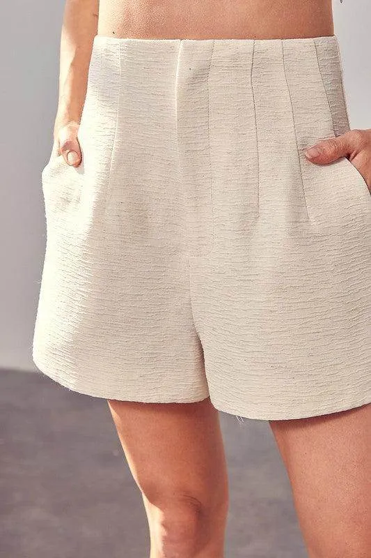 Womens Front Pleated Shorts Travel Friendly