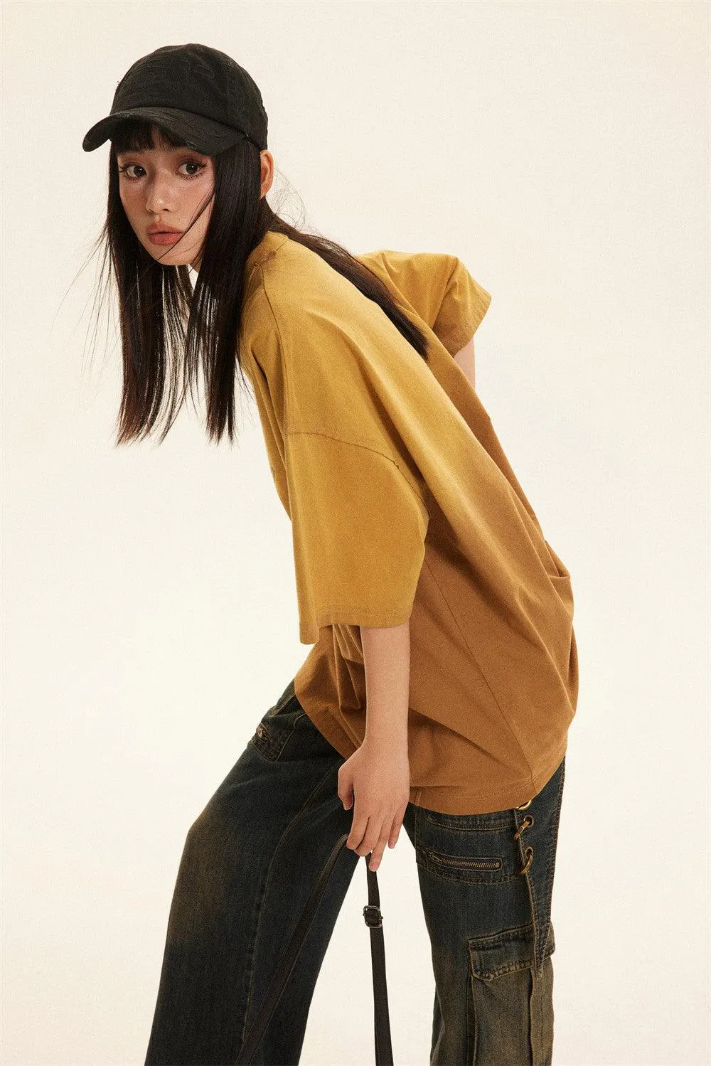 Women's Gradient Color Oversized Tee - Unique Twist