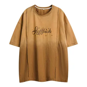 Women's Gradient Color Oversized Tee - Unique Twist