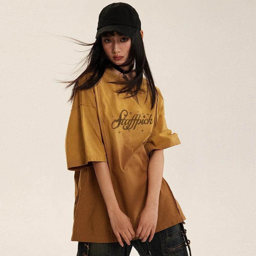Women's Gradient Color Oversized Tee - Unique Twist