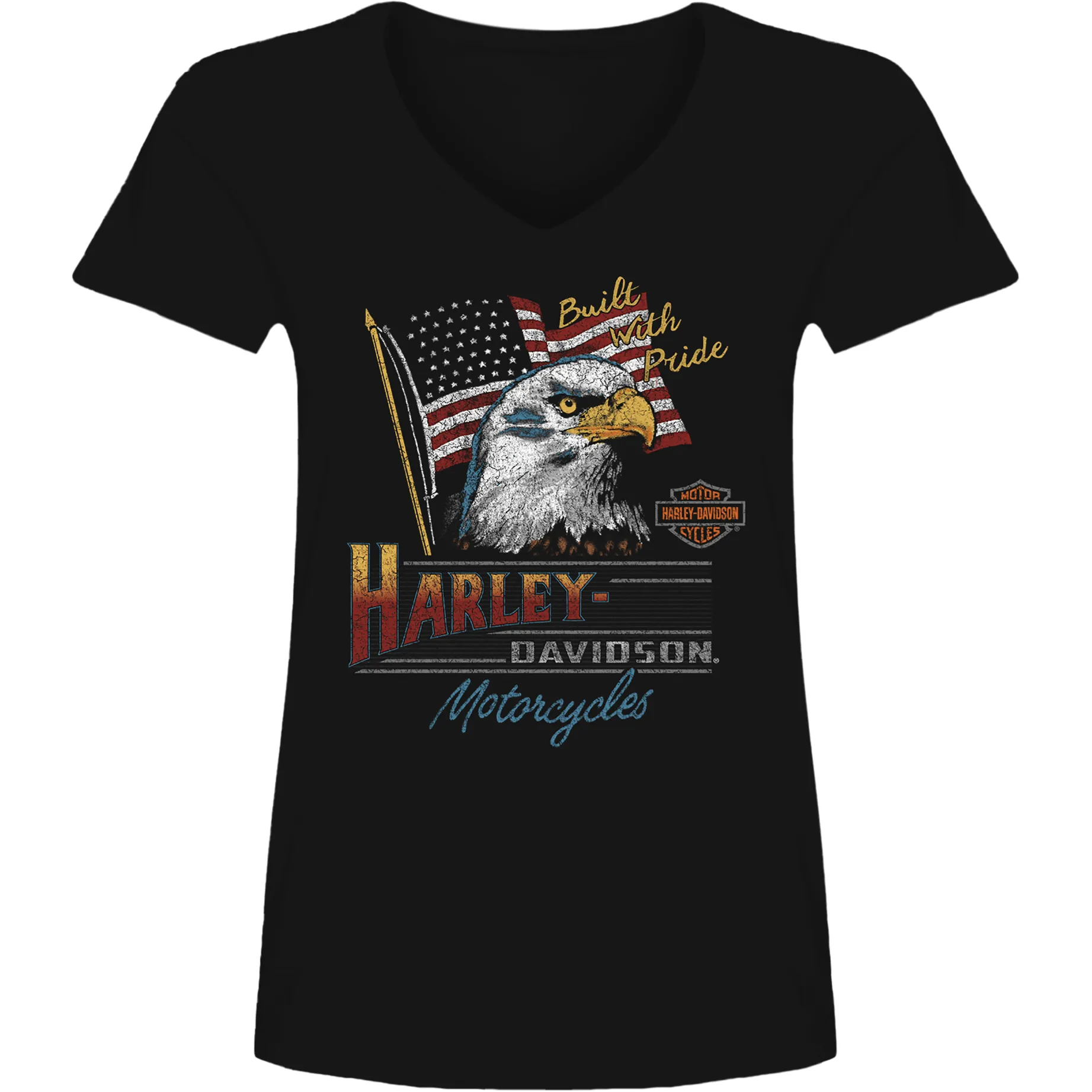 Women's Harley Pride USA V-Neck Tee