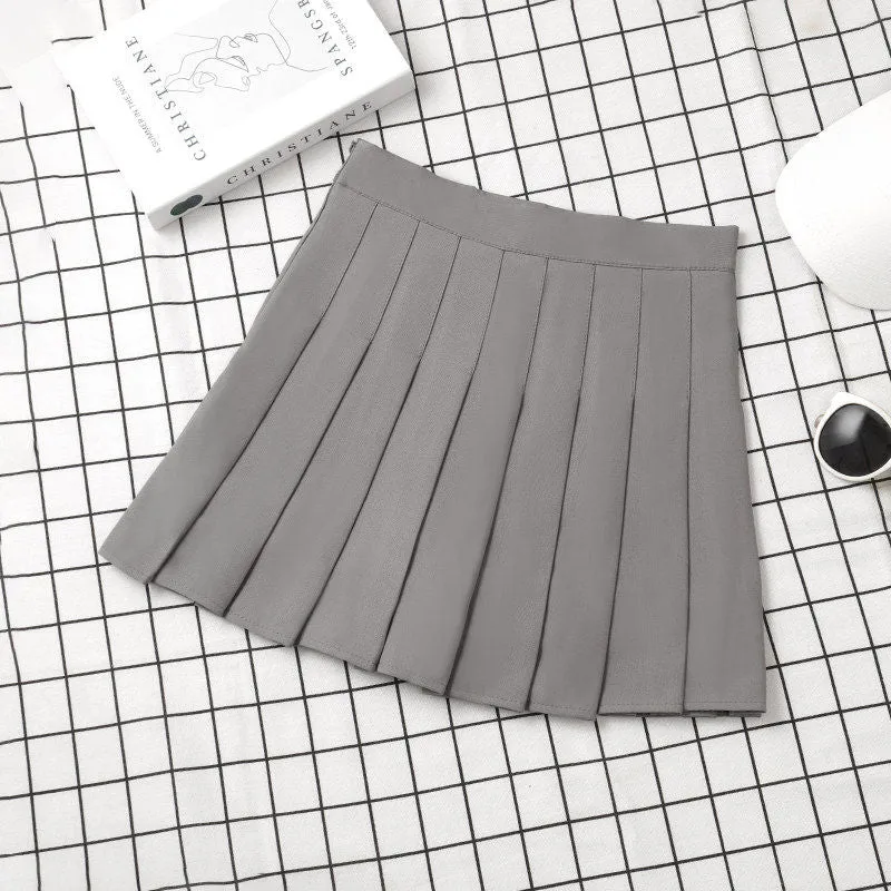 Women's High Waist Fashion Designer Pleated Skirts (Short)