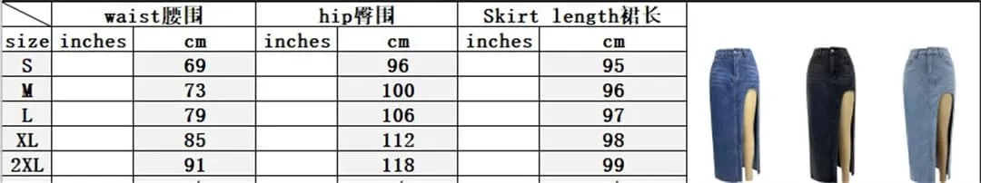 Women's High Waist Regular Fit Floral Printed Skirts Washed Gothic High Stretch Split Maxi Denim Skirts