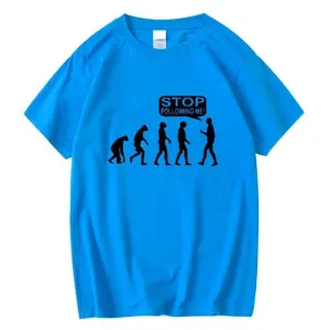 Womens Human Evolution Cool Summer T-Shirts