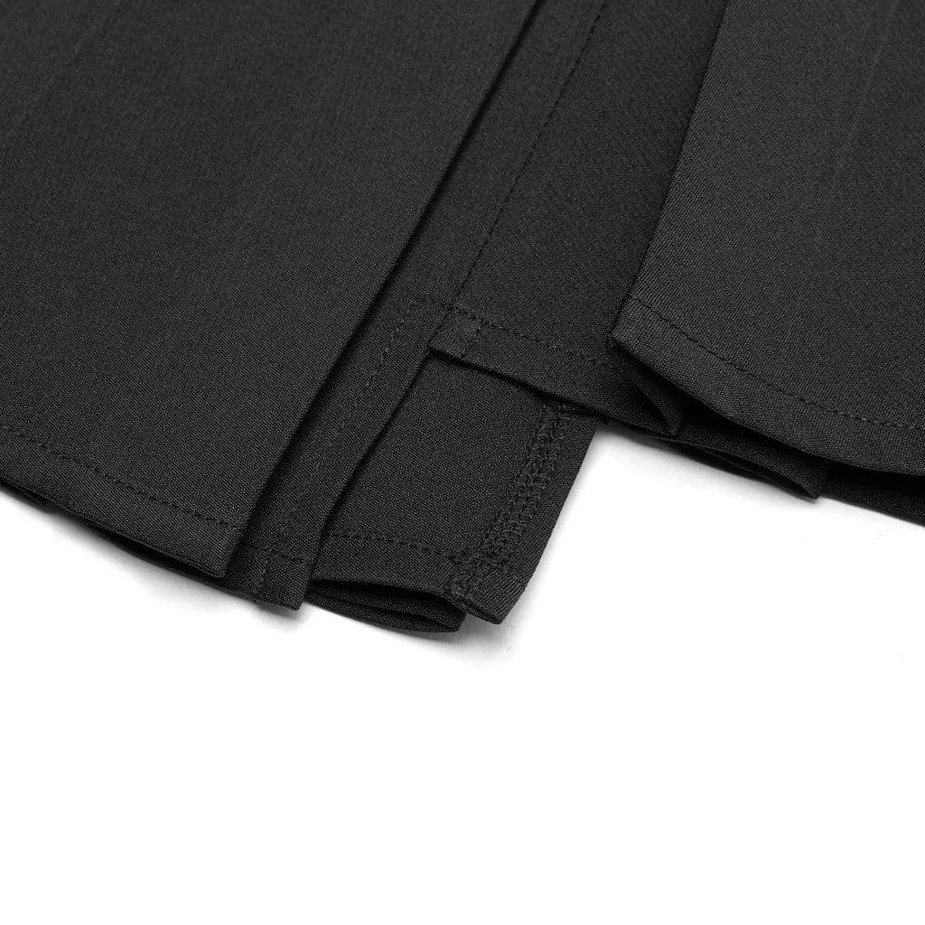 Women's Irregular Hem Mini Pleated Skirts With Belt