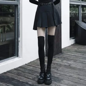 Women's Irregular Hem Mini Pleated Skirts With Belt
