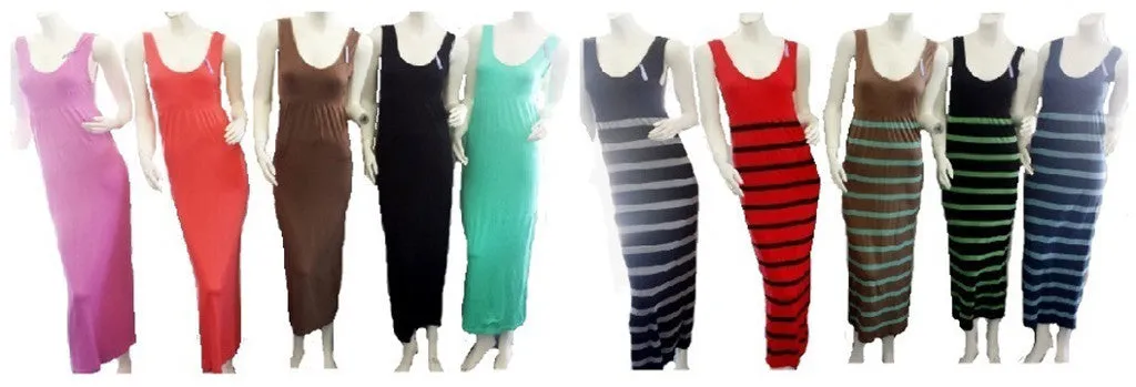 women's long seamless dresses - sizes s-l Case of 72