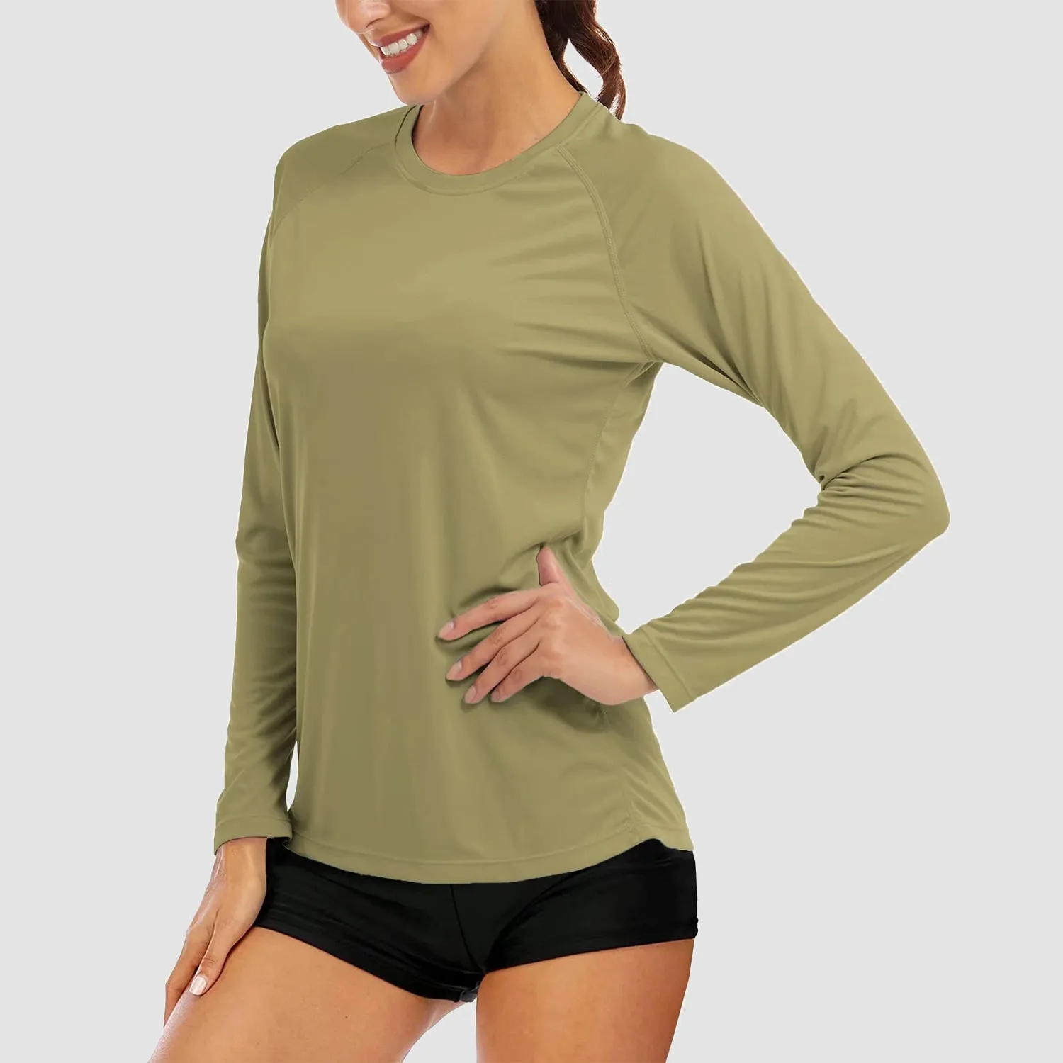 Women's Long Sleeve Shirts UPF 50  Sun Protection Shirts for Hiking Fishing Workout Rash Guard
