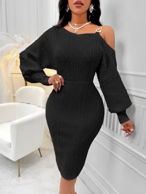 Women's Long Sleeve Sweater Dresses 504741
