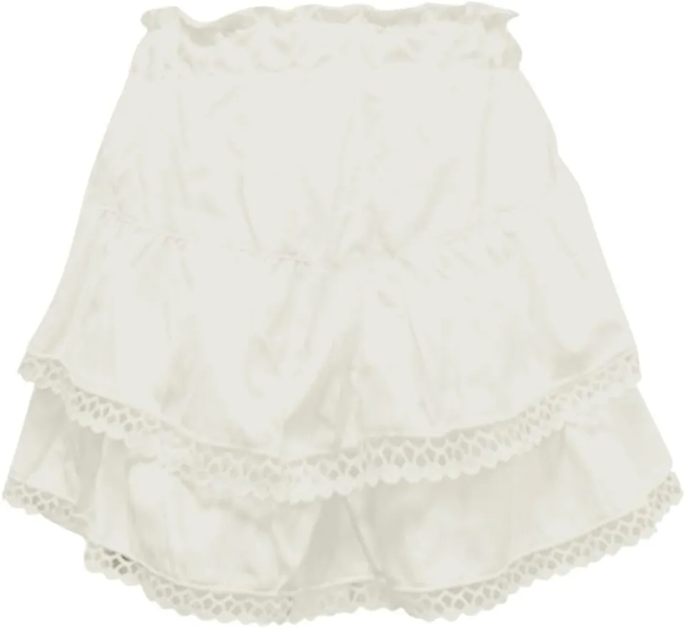Women's Mini Skirts Pleated Skirt Lace Ruffles Short High Waisted Skirts Sundresses, S-2XL
