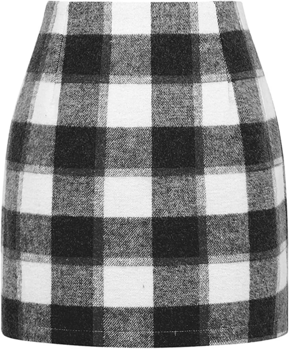 Womens Plaid Skirts High Waist Bodycon Pencil Skirt Wool A Line Stretch Mini Skirts Spring Skirts 2025 Trendy