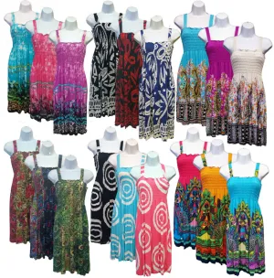 women's printed sundresses - assorted prints Case of 72