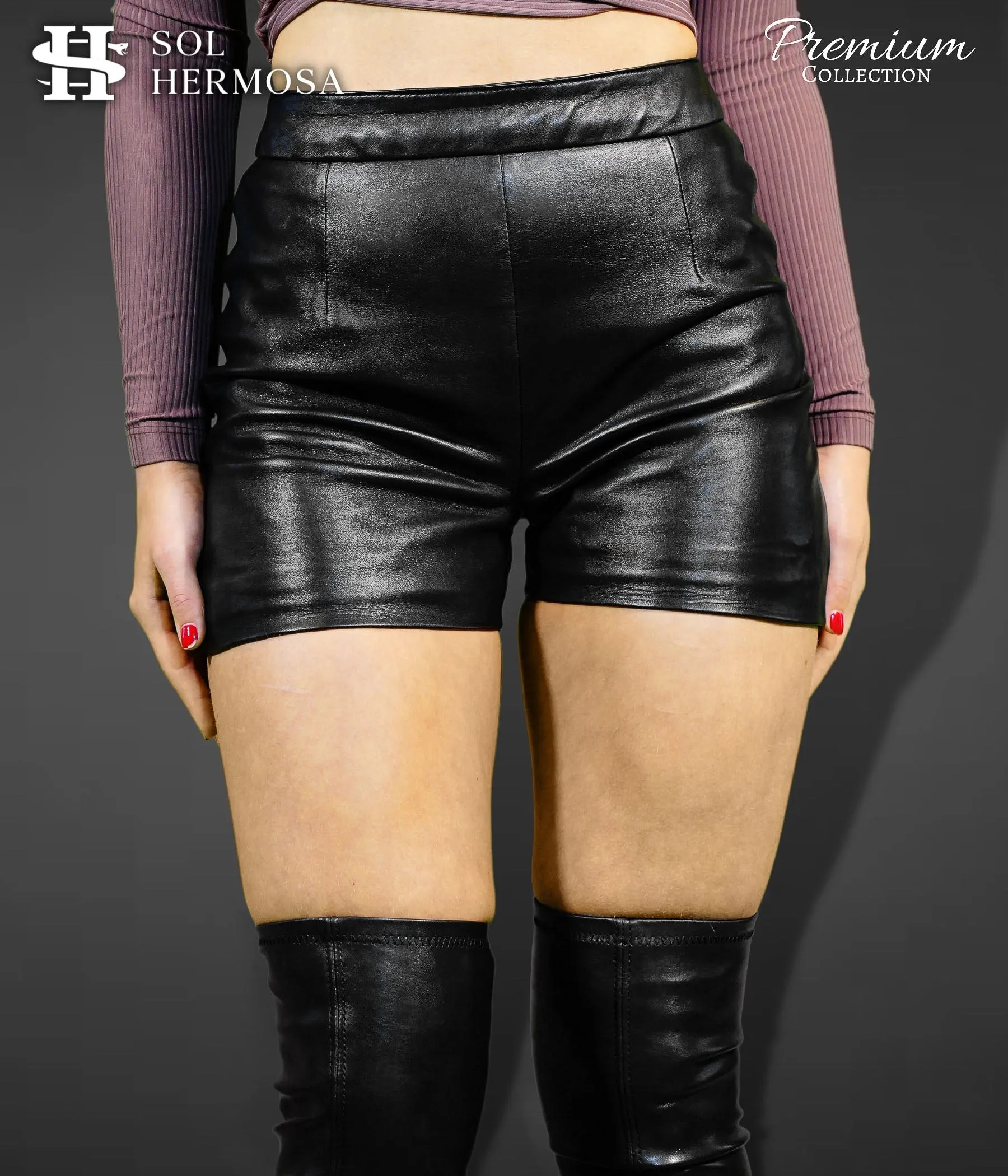 Women's Real Leather Shorts