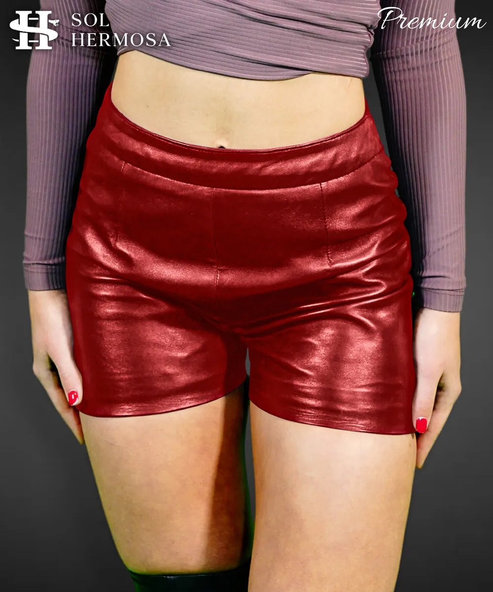 Women's Real Leather Shorts