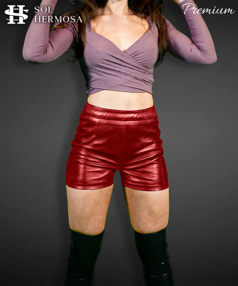 Women's Real Leather Shorts