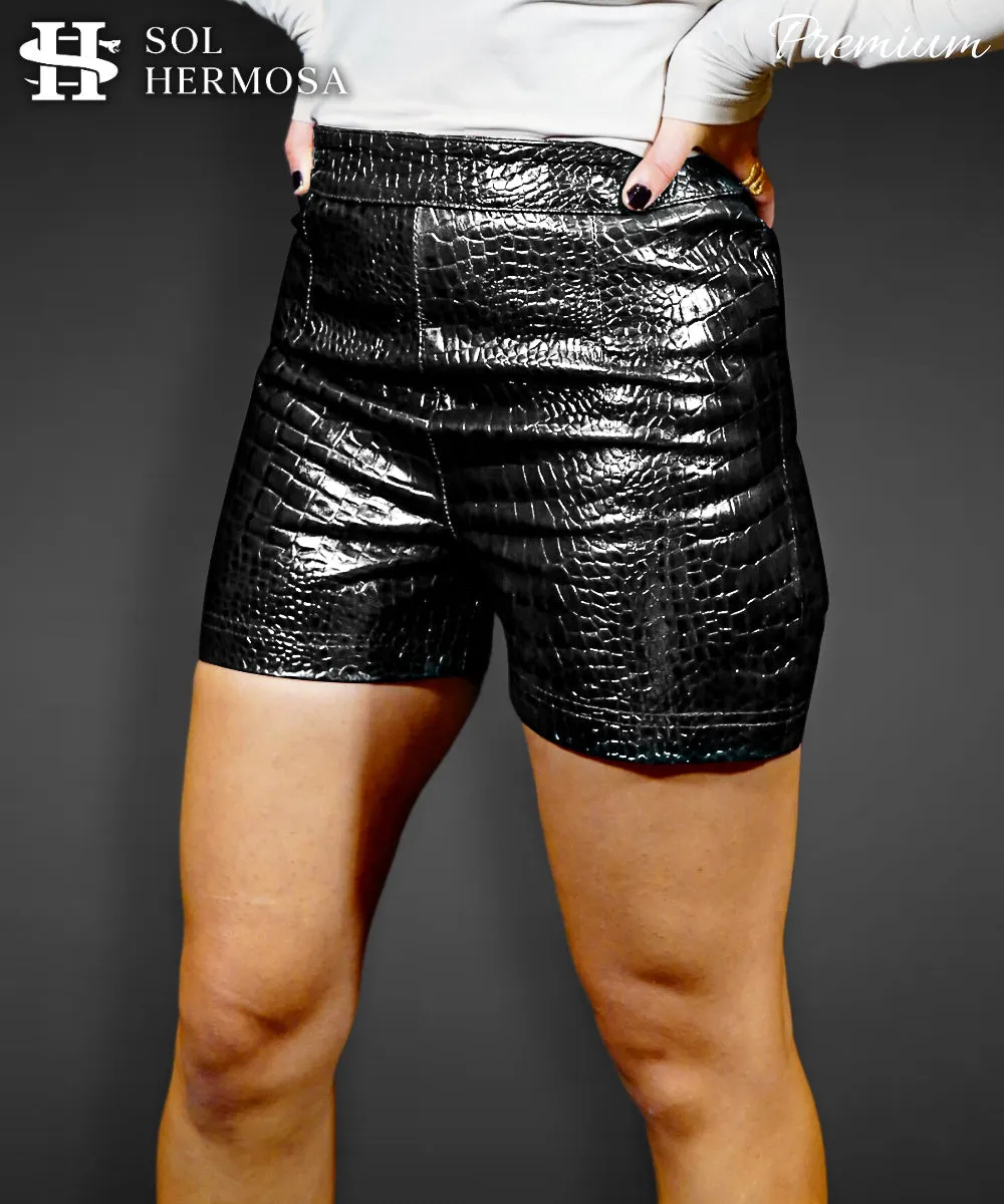 Women's Real Leather Shorts