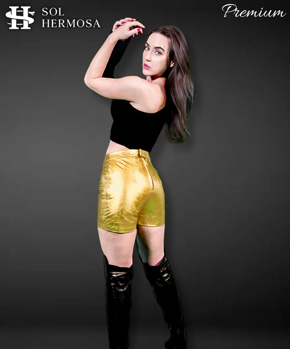 Women's Real Leather Shorts