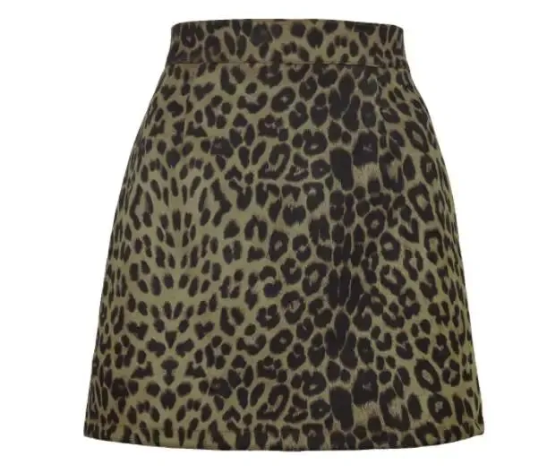 Women's Skirts Summer Fashion New Sexy Female High Waist Leopard Printed Zip A-Line Skirts LDY-WW4346