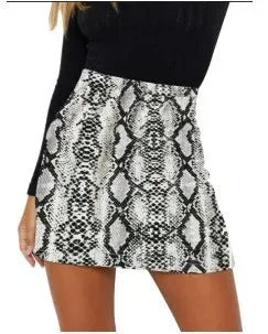 Women's Skirts Summer Fashion New Sexy Female High Waist Leopard Printed Zip A-Line Skirts LDY-WW4346