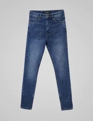 Women's Slim-Fit Stretch Denim Jeans - Fade Blue