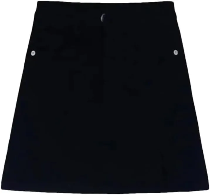 Women's Summer Korean A Line Denim Mini Skirts High Waist Slimming Side Slit Denim Skirts