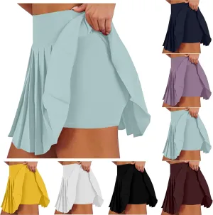 Women's Tennis Golf Skirts with Pockets High Waisted Pleated Skorts with Inner Shorts Athletic Running Pickleball
