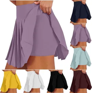Women's Tennis Golf Skirts with Pockets High Waisted Pleated Skorts with Inner Shorts Athletic Running Pickleball