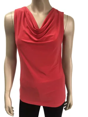 Women's Tops  Coral Flattering Fit Draped Neck Design Stretch Quality Fabric Comfort And Quality Made In Canada Yvonne Marie Boutiques