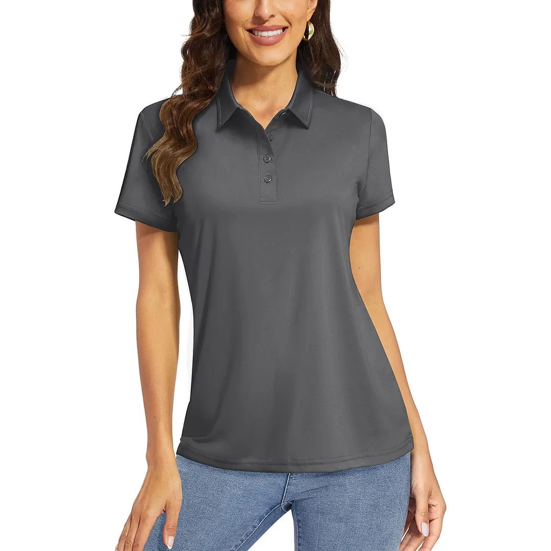 Women's UPF 50  Sun Protection Golf Quick-Dry Polo Collared Shirts