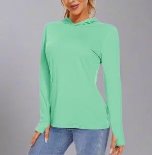 Women's UPF 50  Sun Protection Long Sleeve Shirt Hoodie, UV Shirts