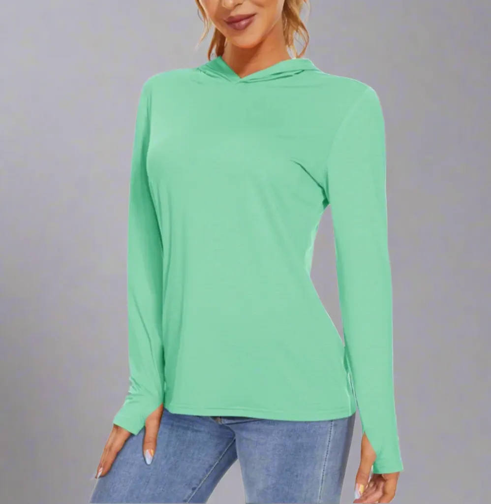 Women's UPF 50  Sun Protection Long Sleeve Shirt Hoodie, UV Shirts