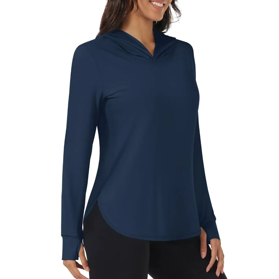 Women's UPF 80  Sun Protection Nuit Nuit Hoodie Hiking UV Shirt