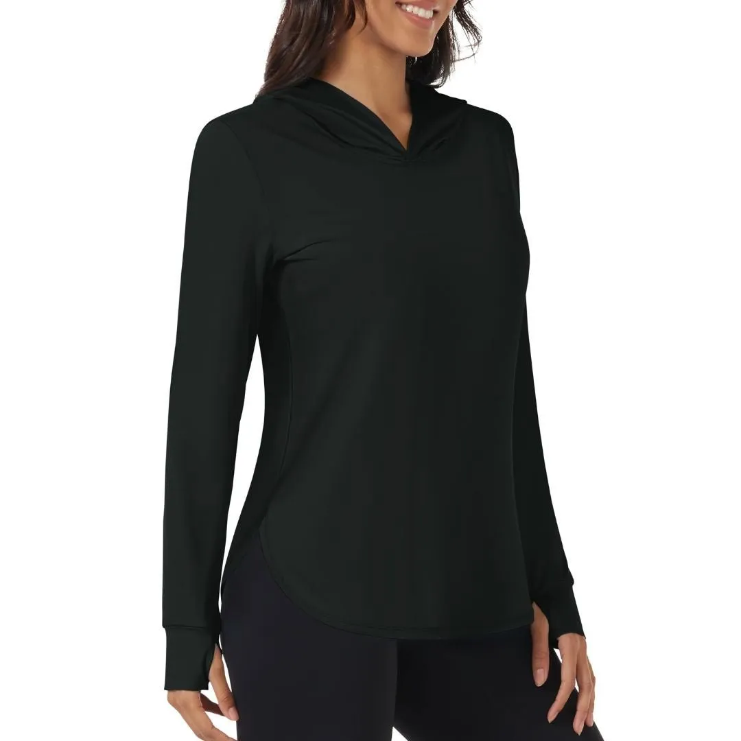 Women's UPF 80  Sun Protection Nuit Nuit Hoodie Hiking UV Shirt