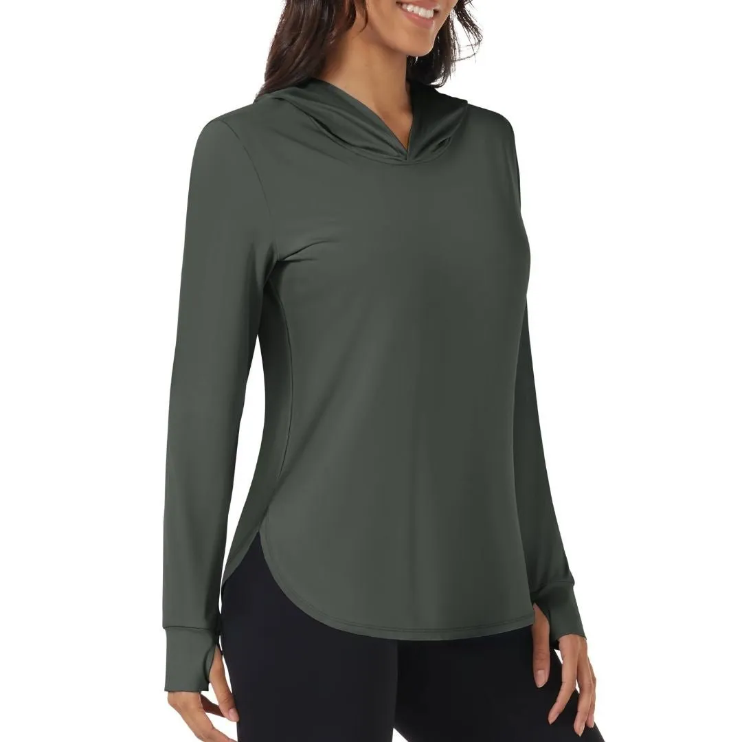 Women's UPF 80  Sun Protection Nuit Nuit Hoodie Hiking UV Shirt