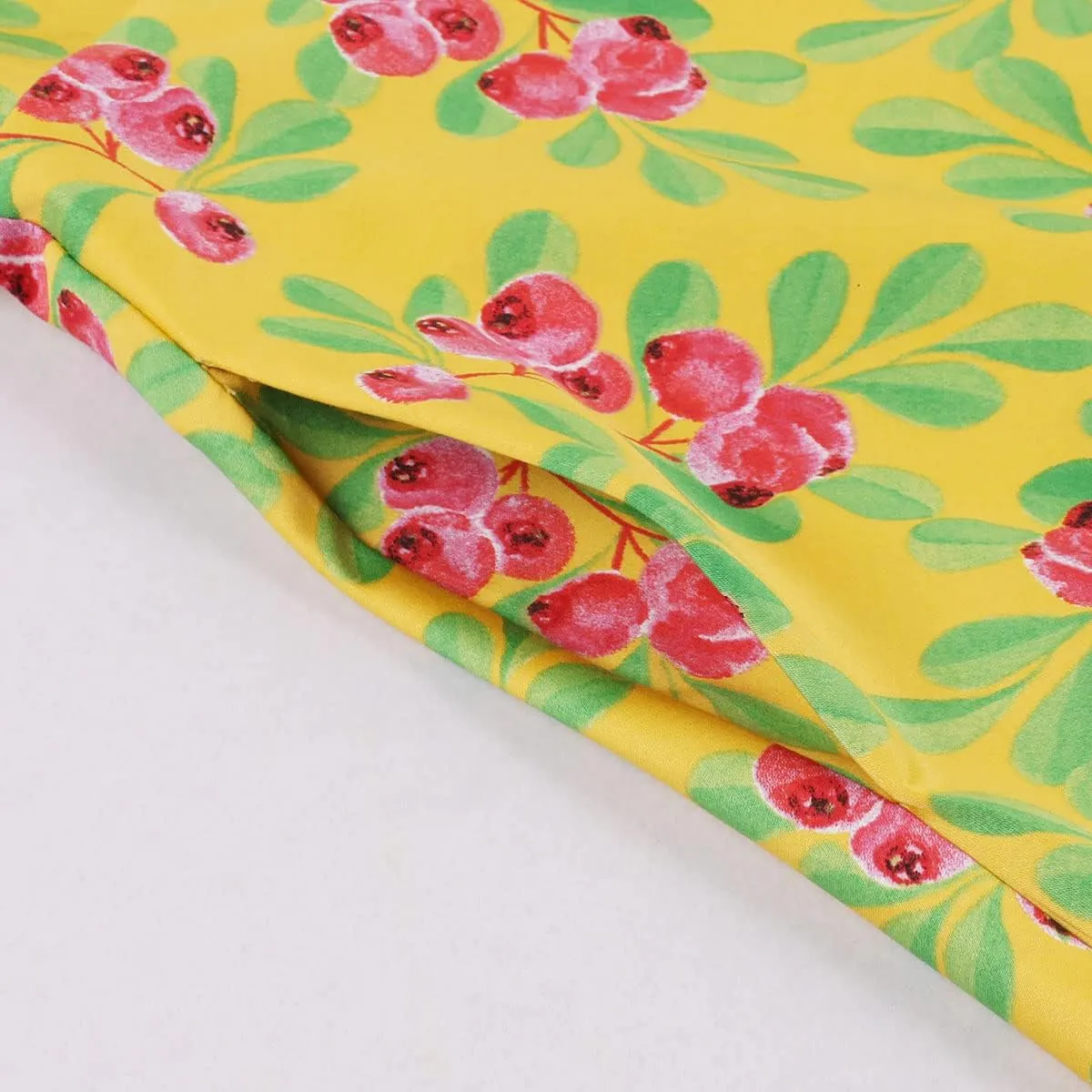 Women's Vintage Floral Flared A-Line Swing Casual Party Dresses 1950s Retro Sleeveless Homecoming Dresses