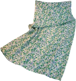 Women's Vintage Floral Printed Midi Skirt Summer Holiday Casual Skirt