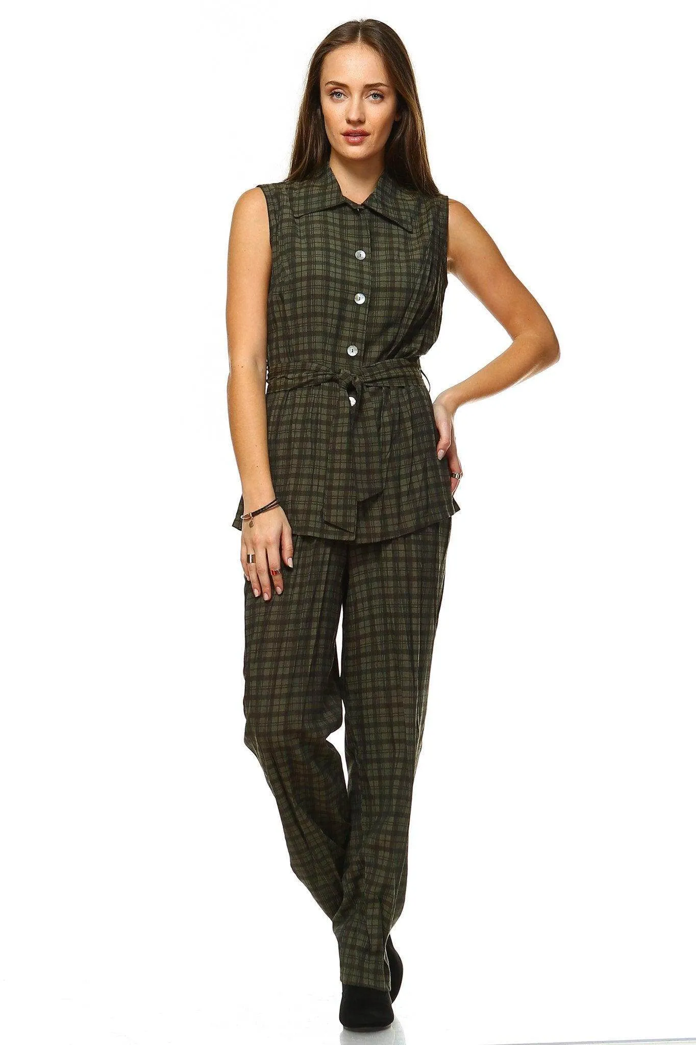 Women's Workwear Two Piece Pants Set