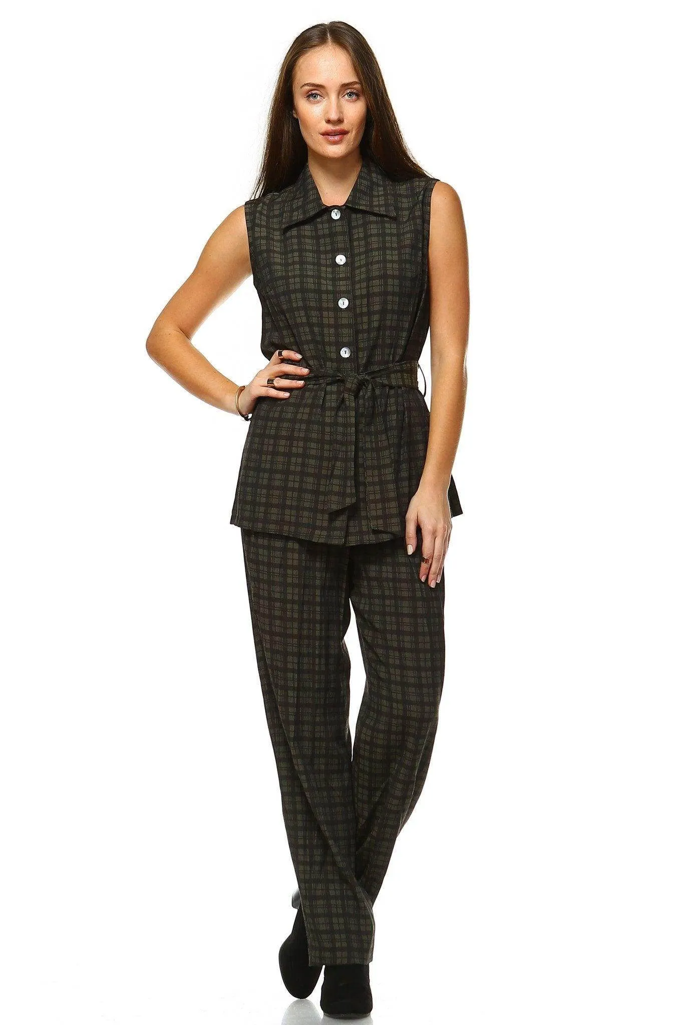 Women's Workwear Two Piece Pants Set