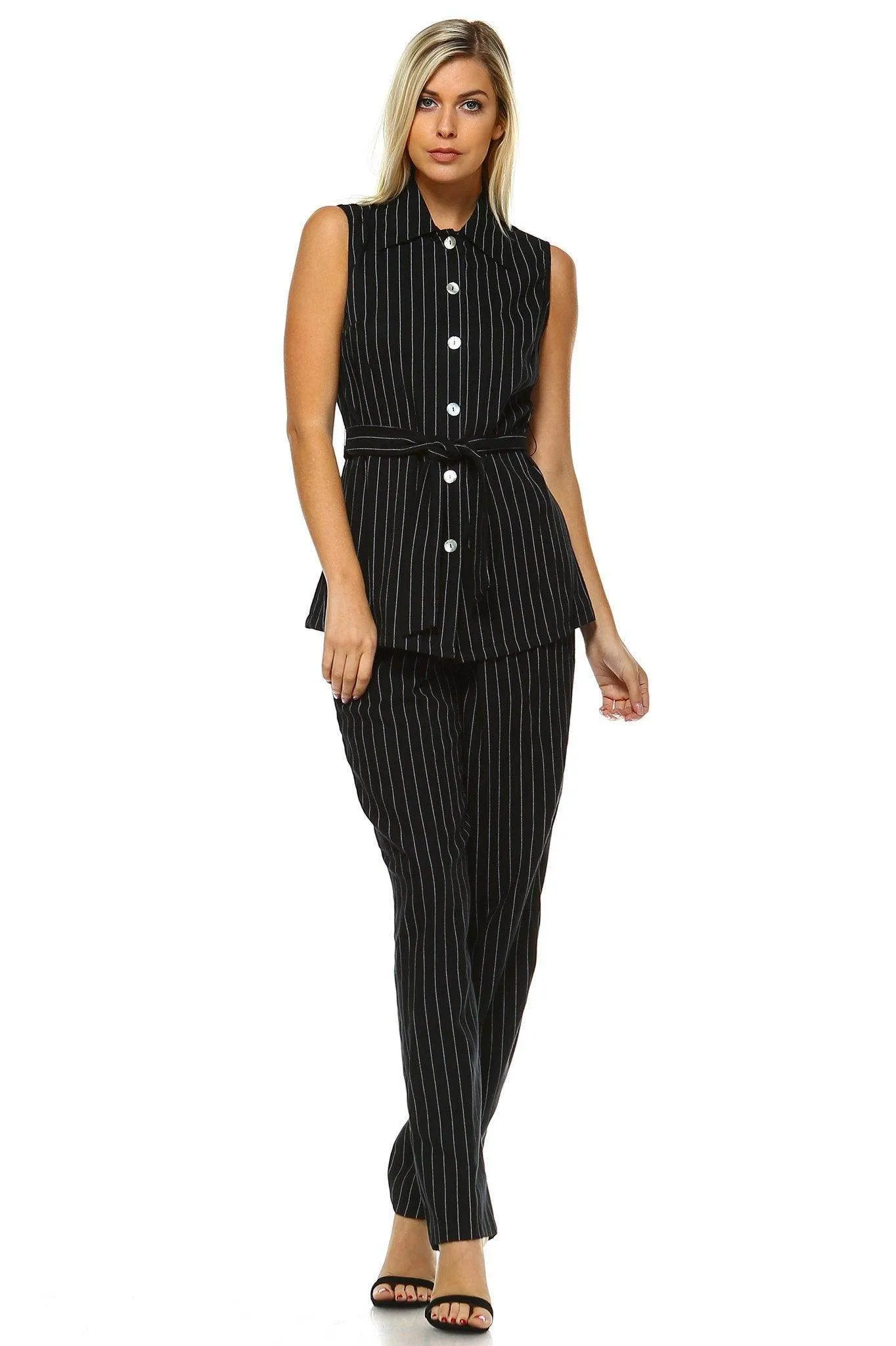 Women's Workwear Two Piece Pants Set