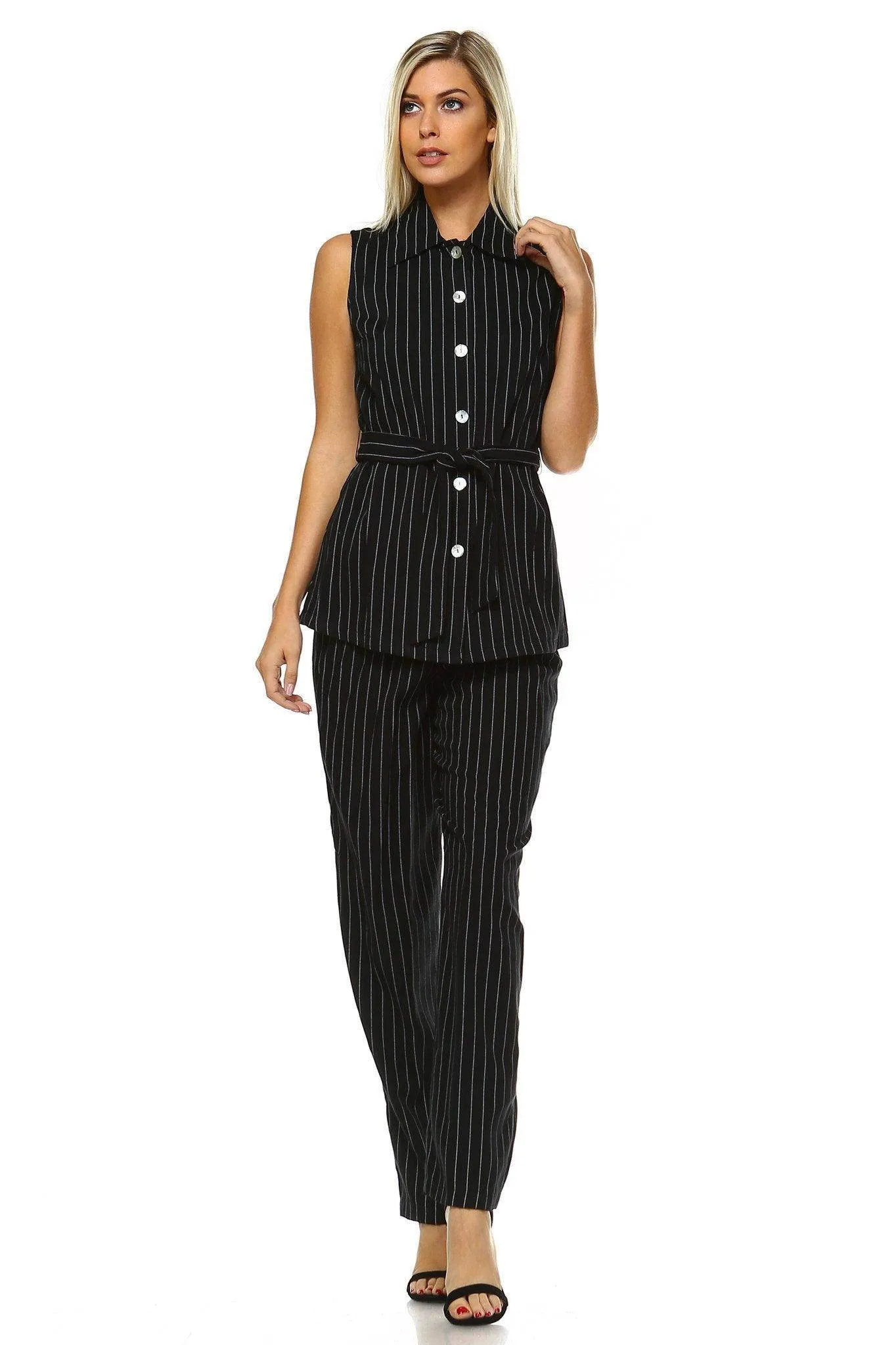 Women's Workwear Two Piece Pants Set
