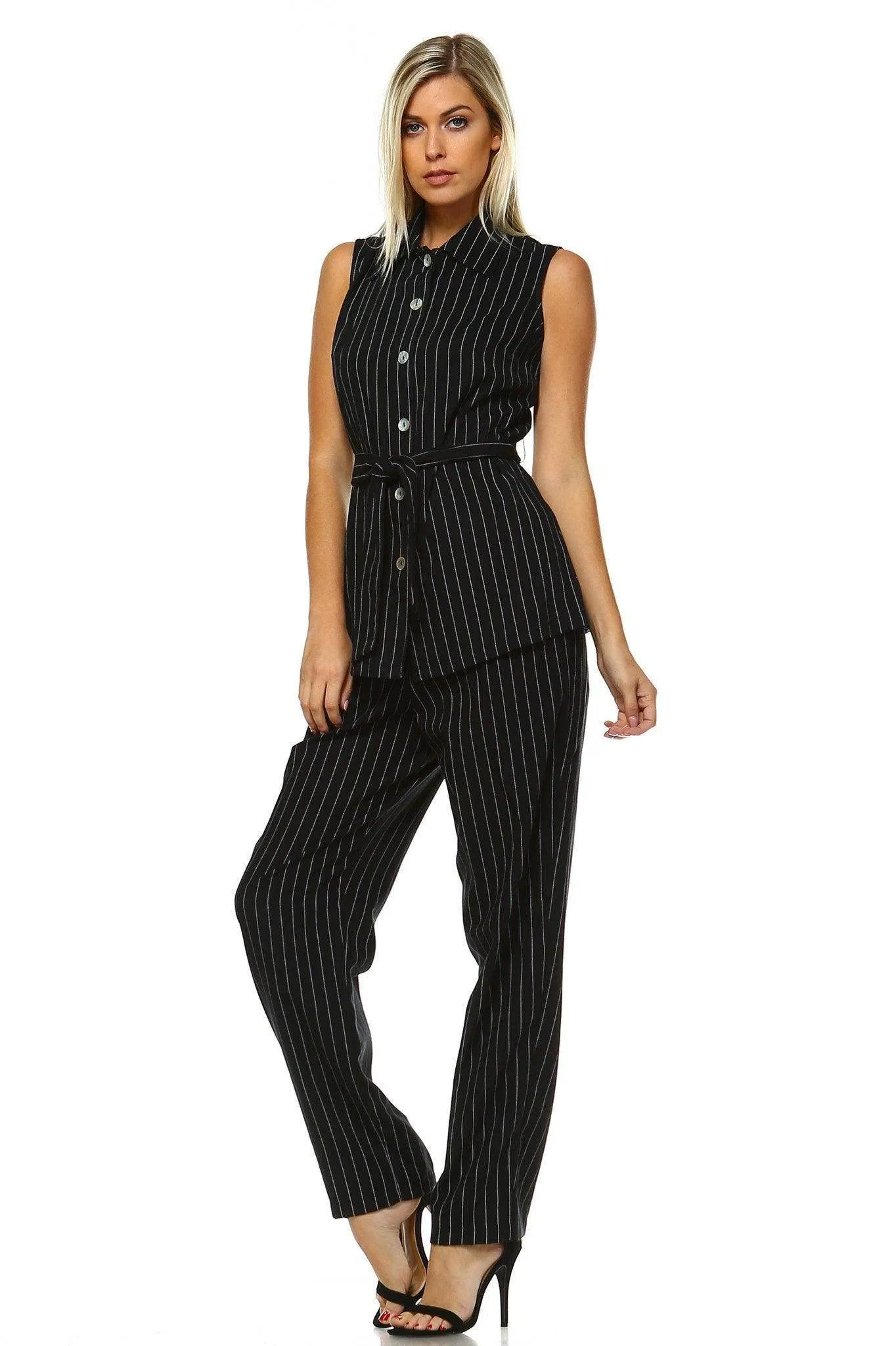 Women's Workwear Two Piece Pants Set