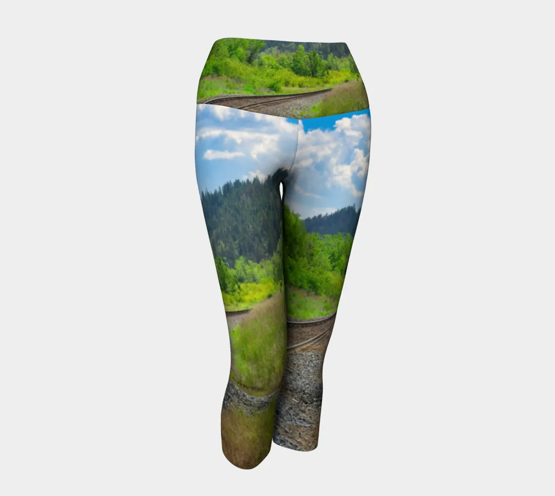 Women's Yoga Capris - Edworthy Park CPKC Tracks