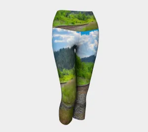 Women's Yoga Capris - Edworthy Park CPKC Tracks