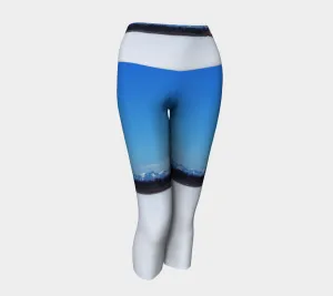 Women's Yoga Capris - Glenmore Reservoir Winter