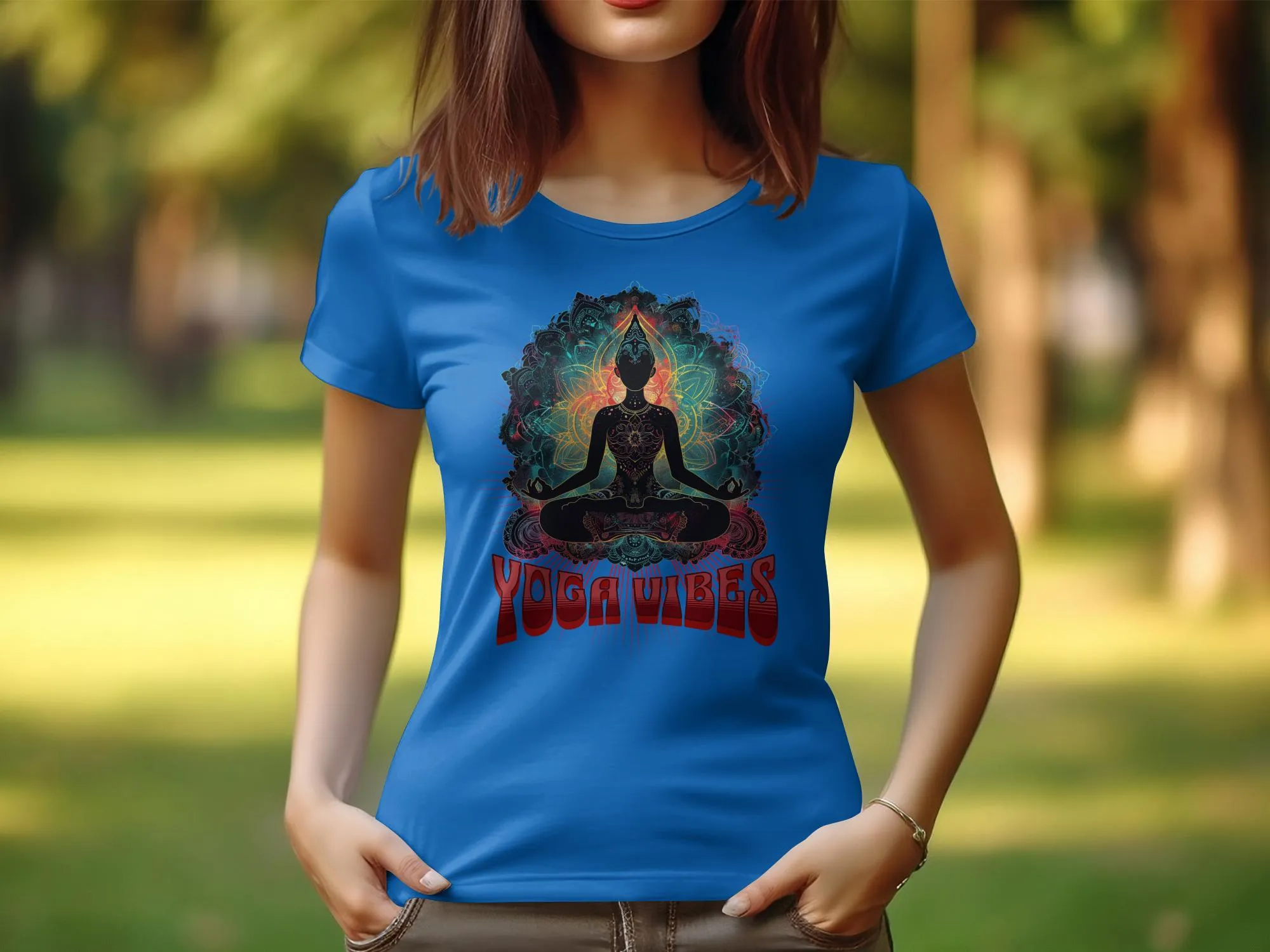 Womens Yoga Design T-Shirt, Zen Tee, Yoga Vibes Shirt, Mandala Meditation Tee, Spiritual Yoga Top, Relaxing Zen Shirt for Women #20