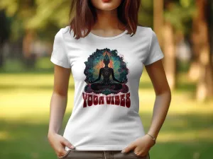 Womens Yoga Design T-Shirt, Zen Tee, Yoga Vibes Shirt, Mandala Meditation Tee, Spiritual Yoga Top, Relaxing Zen Shirt for Women #20